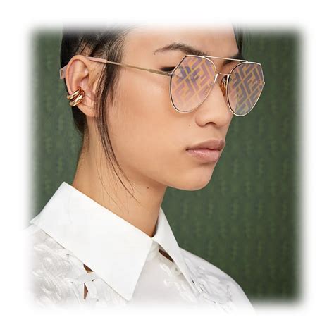 fendi rimless round sunglasses|fendi eyeline aviator sunglasses.